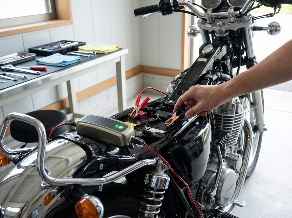 バッテリー充電と保管中のメンテ